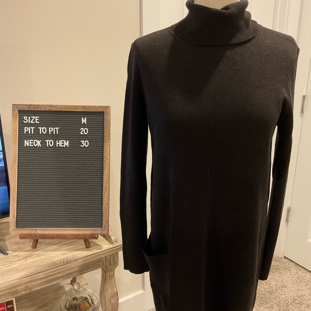 Chocolate turtleneck tunic